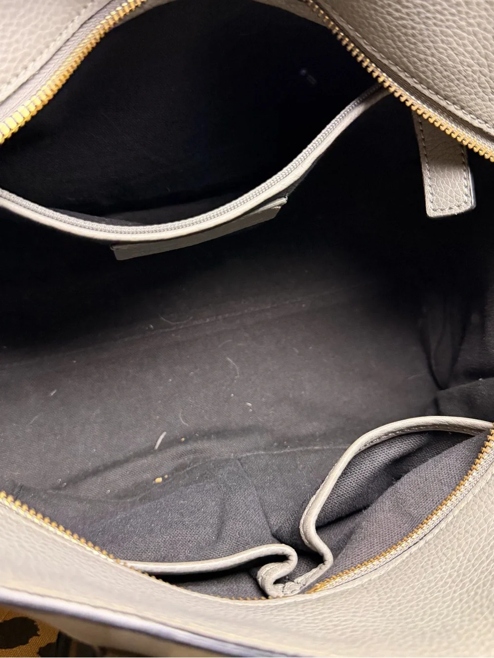 Alexander McQueen Gray Leather Satchel with Gold Skull Accent